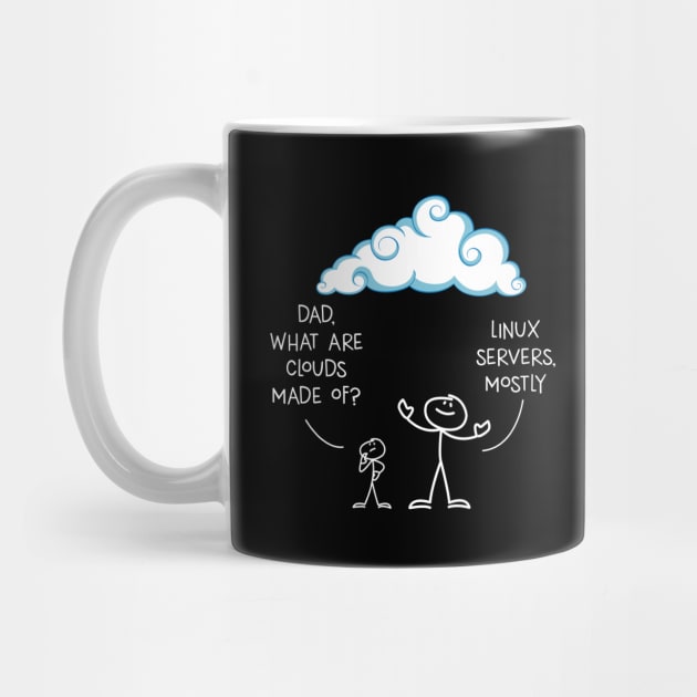 Clouds Mostly Made Of Linux And Server by Hip City Merch